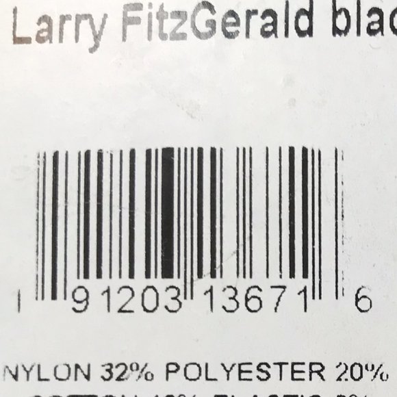 New NWT STRIDELINE Socks Adult.  Size Large Larry Fitzberald black action crew - Picture 6 of 8